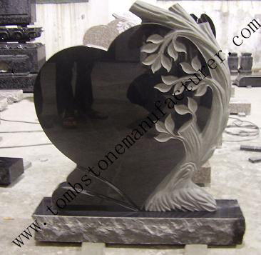 tree heart carving headstone1
